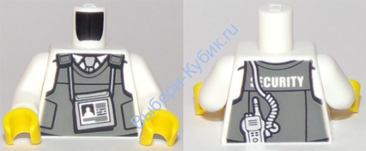 Деталь Лего Торс С Рисунком Цвет Белый
