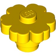 Деталь Лего Цветок 2 Х 2 Округлый - Сплошной Стержень Цвет Желтый