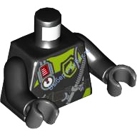 Деталь Лего Торс С Рисунком Цвет Черный