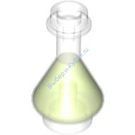 Деталь Лего Колба Эрленмейера С Прозрачной Ярко-Зеленой Жидкостью Цвет Прозрачный