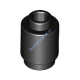 Деталь Лего Кубик Круглый 1 х 1 Открытый Штырек Цвет Черный