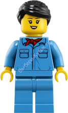 Минифигурка Лего Сити - Девушка - Голубая куртка