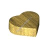Плитка, Круглая 1 х 1 Сердце, Цвет: Перламутрово-Золотой