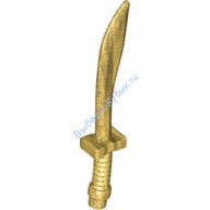 Деталь Лего Меч Сабля / Дао Изогнутый Клинок И Рукоять С Концом Цвет Перламутрово-Золотой