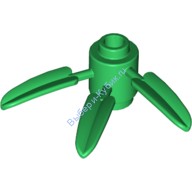 Деталь Лего Круглый Кубик 1 х 1 С 3 Бамбуковыми Листьями Цвет Зеленый