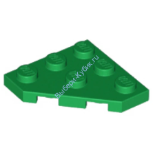 Деталь Лего Пластина Клин 3 х 3 Обрезанный Угол Цвет Зеленый