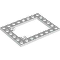 Деталь Лего Пластина Модифицированная 6 х 8 Рамка Для Горизонтальной Двери Цвет Белый
