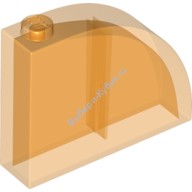 Деталь Лего Скос Закругленный 4 x 1 x 2 2/3 Цвет Прозрачно-Оранжевый