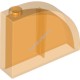 Деталь Лего Скос Закругленный 4 x 1 x 2 2/3 Цвет Прозрачно-Оранжевый