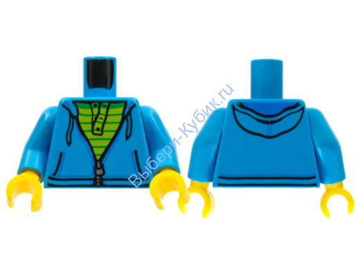 Деталь Лего Торс С Рисунком Цвет Темно-Лазурный