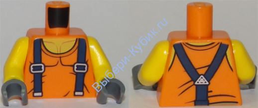 Деталь Лего Торс С Рисунком Цвет Оранжевый