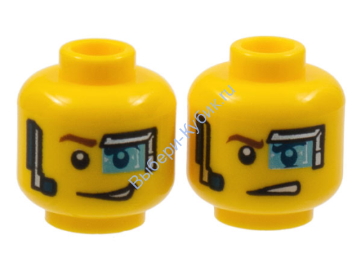 Деталь Лего Голова Двухсторонняя Цвет Желтый