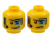 Деталь Лего Голова Двухсторонняя Цвет Желтый