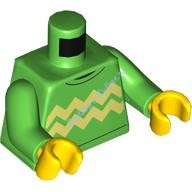 Деталь Лего Торс С Рисунком Цвет Ярко-Зеленый