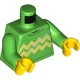 Деталь Лего Торс С Рисунком Цвет Ярко-Зеленый