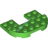 Деталь Лего Пластина 4 х 6 С Вырезом 2 х 2 И Круглым Углом 2 х 6 Цвет Зеленый