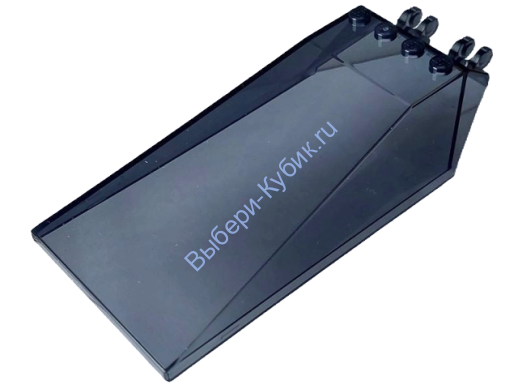 Деталь Лего Лобовое Стекло 12 x 6 x 2 С Фиксирующей Двойной Петлей Цвет Прозрачно-Черный