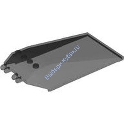 Деталь Лего Лобовое Стекло 12 x 6 x 2 С Фиксирующей Двойной Петлей Цвет Прозрачно-Черный