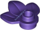 Деталь Лего Пластина Круглая 1 х 1 С 3 Листьями Цвет Темно-Фиолетовый