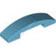Деталь Лего Скос Закругленный 4 x 1 x 2/3 Двойной Без Штырьков Цвет Умеренно-Лазурный
