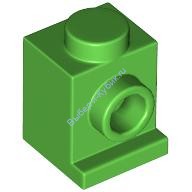 Деталь Лего Кубик Модифицированный 1 х 1 С Потайным Штырьком Цвет Ярко-Зеленый