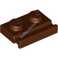 Деталь Лего Пластина 1 х 2 С Дверной Рельсой Цвет Коричневый