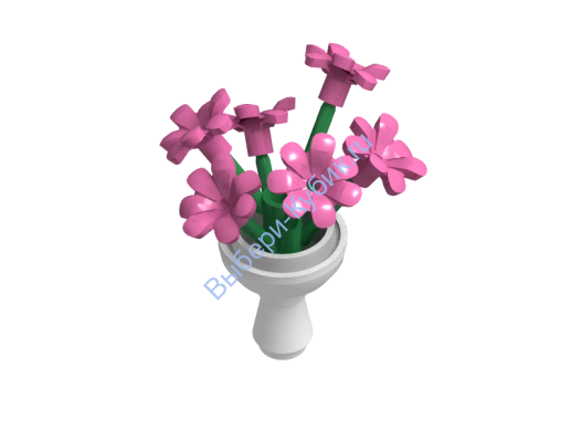 Набор Деталей Лего от Выбери Кубик ВАЗА С ЦВЕТАМИ