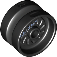 Деталь Лего Диск 18 Мм D х 12 Мм С Осевым Отверстием И Штырьком Цвет Черный