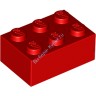 Деталь Лего Кубик 2 х 3 Цвет Красный