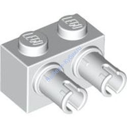 Деталь Лего Кубик Модифицированный 1 x 2 С Двумя Пинами Цвет Белый