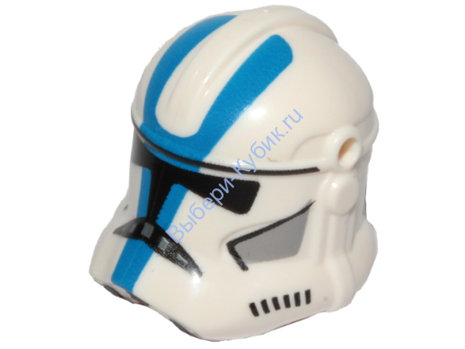 Деталь Лего Шлем С Рисунком Цвет Белый 2019pb04