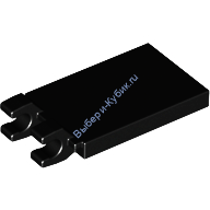 Деталь Лего Плитка Модифицированная 2 х 3 С 2 Защелками Цвет Черный