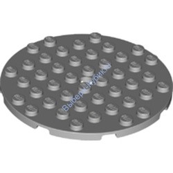Деталь Лего Пластина Круглая 8 х 8 С Отверстием Цвет Светло-Серый