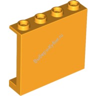 Деталь Лего Панель 1 х 4 х 3 С Боковыми Усилителями - Полые Штырьки Цвет Ярко-Светло-Оранжевый