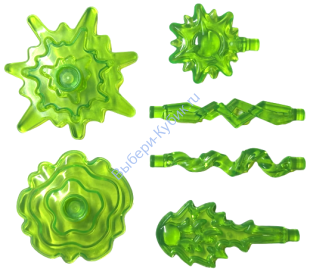 Деталь Лего Заклинания Магии 6 Штук В Упаковке (Мультипакет) Цвет Прозрачно-Ярко-Зеленый