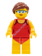 Минифигурка Лего Сити - Любитель пляжного отдыха