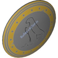 Деталь Лего Щит С Рисунком Цвет Темно-Серый