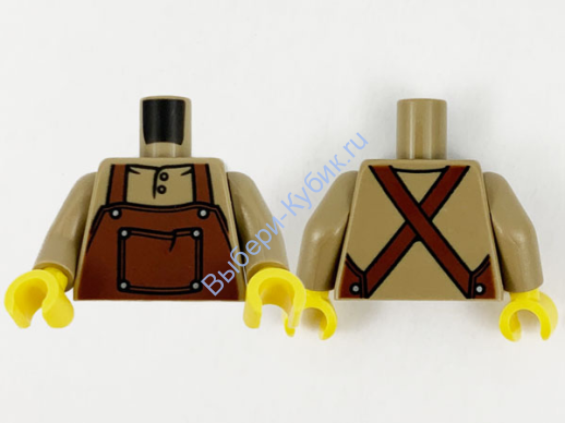 Деталь Лего Торс С Рисунком Цвет Темно-Песочный