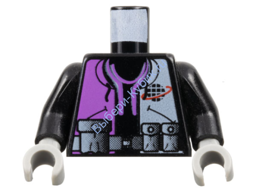Деталь Лего Торс С Рисунком Цвет Черный