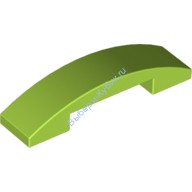 Деталь Лего Скос Закругленный 4 х 1 Двойной Без Штырьков Цвет Лайм
