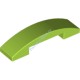 Деталь Лего Скос Закругленный 4 х 1 Двойной Без Штырьков Цвет Лайм