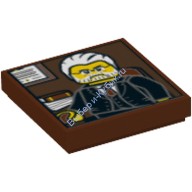 Деталь Лего Плитка 2 х 2 с Мужчиной Цвет Коричневый