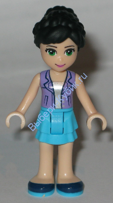 Friends Iva, Medium Azure Layered Skirt, Lavender Vest Top (41134)