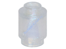 Деталь Лего Кубик Круглый 1 х 1 Открытый Штырек Цвет Прозрачный Сатин