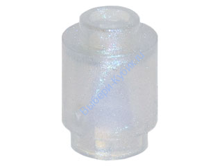 Деталь Лего Кубик Круглый 1 х 1 Открытый Штырек Цвет Прозрачный Сатин