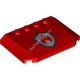 Деталь Лего Клин 4 x 6 x 2/3 Тройной Изогнутый С Рисунком Цвет Красный