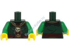 Деталь Лего Торс С Рисунком Цвет Темно-Зеленый