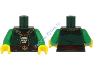 Деталь Лего Торс С Рисунком Цвет Темно-Зеленый