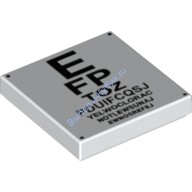 Деталь Лего Плитка 2 х 2 Доска Окулиста Цвет Белый