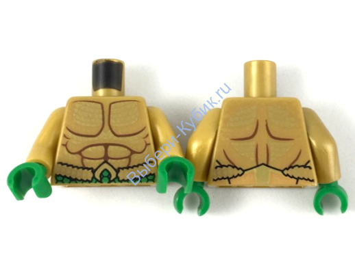 Деталь Лего Торс С Рисунком Цвет Перламутрово-Золотой